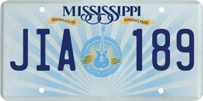 MS license plate JIA189