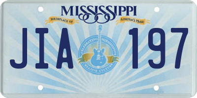 MS license plate JIA197