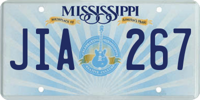 MS license plate JIA267