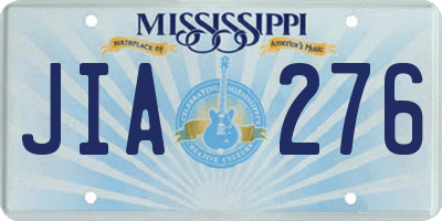 MS license plate JIA276