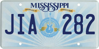 MS license plate JIA282