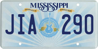 MS license plate JIA290