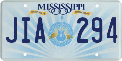 MS license plate JIA294