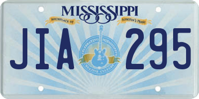 MS license plate JIA295