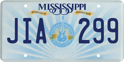 MS license plate JIA299