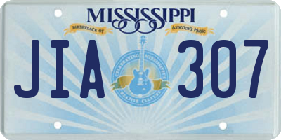 MS license plate JIA307