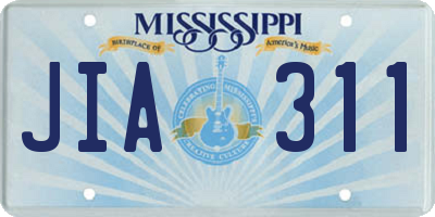 MS license plate JIA311
