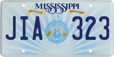 MS license plate JIA323