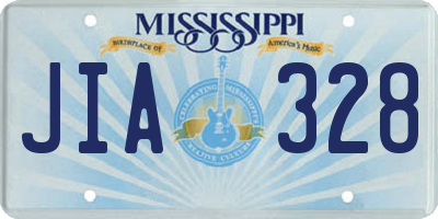 MS license plate JIA328
