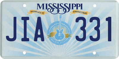 MS license plate JIA331