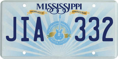 MS license plate JIA332
