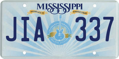 MS license plate JIA337
