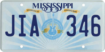 MS license plate JIA346