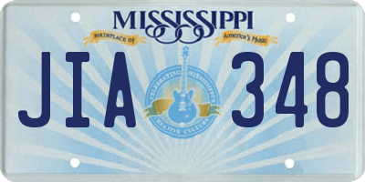 MS license plate JIA348