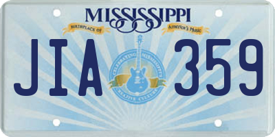 MS license plate JIA359