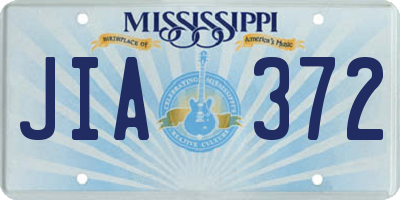 MS license plate JIA372