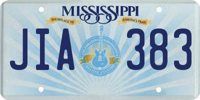 MS license plate JIA383