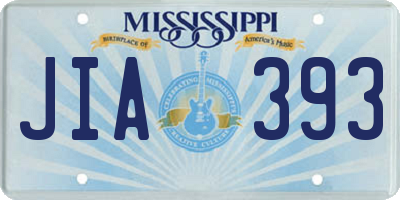 MS license plate JIA393