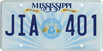 MS license plate JIA401