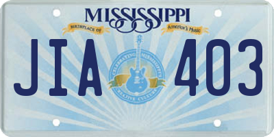 MS license plate JIA403