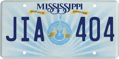 MS license plate JIA404