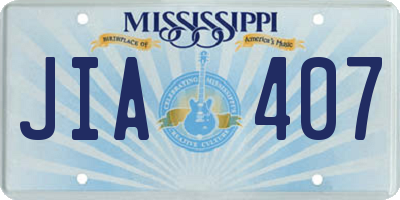 MS license plate JIA407
