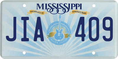 MS license plate JIA409