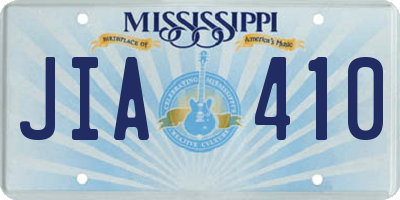 MS license plate JIA410