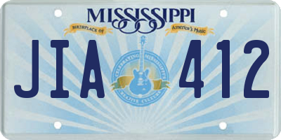MS license plate JIA412