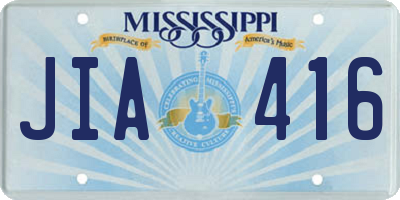 MS license plate JIA416