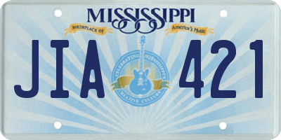 MS license plate JIA421