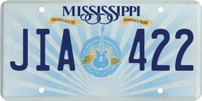 MS license plate JIA422