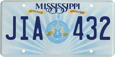 MS license plate JIA432