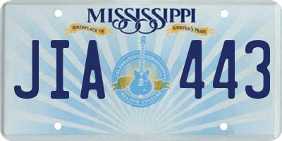 MS license plate JIA443