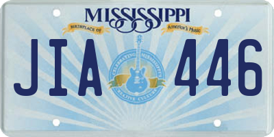 MS license plate JIA446