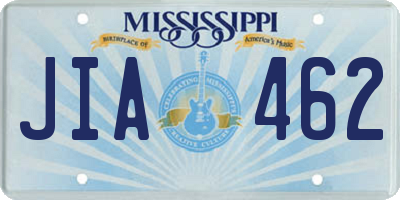 MS license plate JIA462