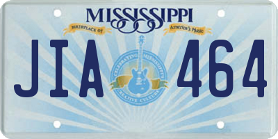 MS license plate JIA464