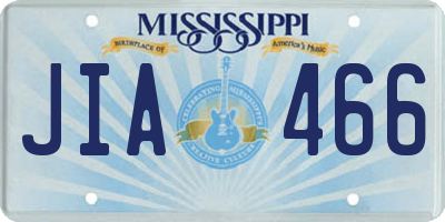 MS license plate JIA466