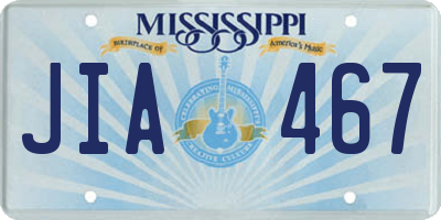 MS license plate JIA467