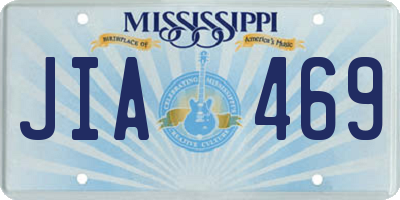 MS license plate JIA469