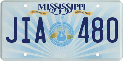 MS license plate JIA480