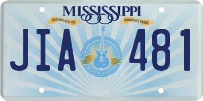 MS license plate JIA481