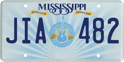 MS license plate JIA482