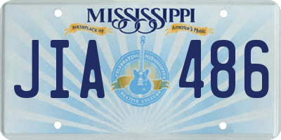 MS license plate JIA486