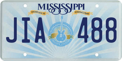 MS license plate JIA488