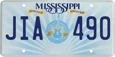 MS license plate JIA490