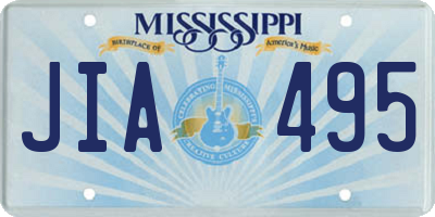 MS license plate JIA495