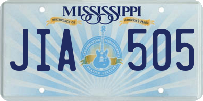 MS license plate JIA505