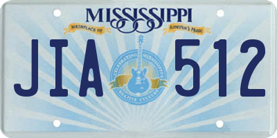 MS license plate JIA512