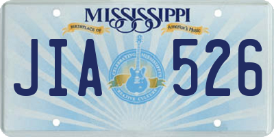 MS license plate JIA526